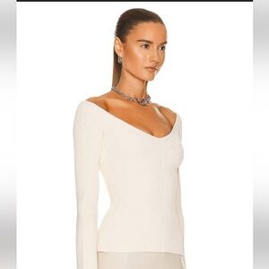 $1080 Khaite Luella Top, Ivory, Small